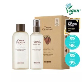 Skin Food [스킨푸드] 캐롯 카로틴 수딩 토너 기획세트(토너300ml+미스트타입150ml) [Skinfood] Carrot Carotene Soothing Toner Gift Set (Toner 300ml + Mist Type 150ml)