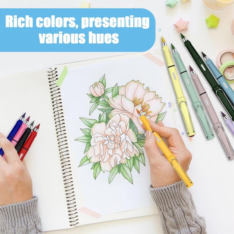 UYVPAER Pack of 12 Magic Colouring Pencils, Magic Pencil, Eternal