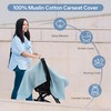 SERAPHY 100% Muslin Cotton Car Seat Cover Baby, Universal Carseat