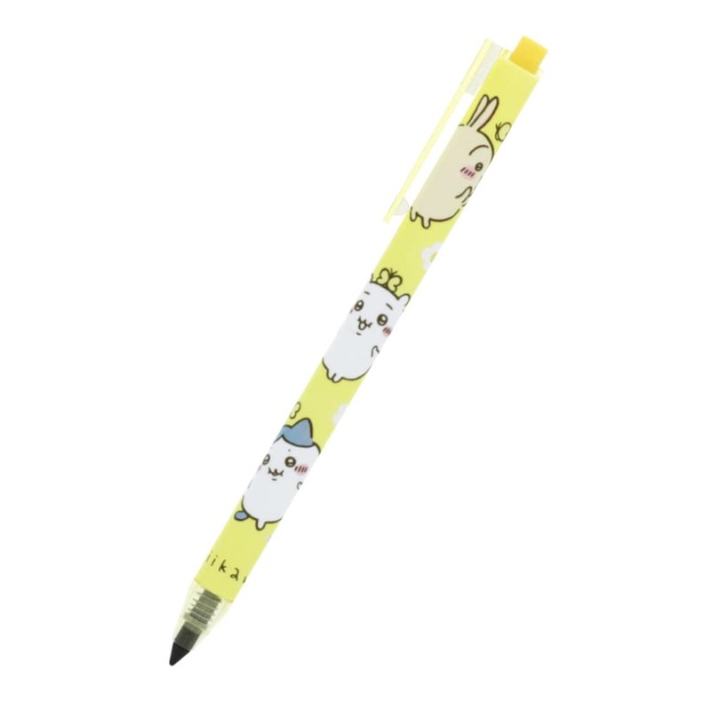 Sunstar Stationery S4482930 Chiikawa Pencil, Metal Pencil, Metasil, Knock, Yellow