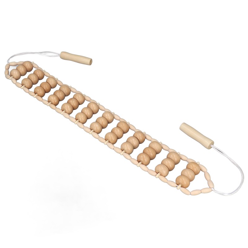 Back Massager Roller Rope Wood Back Roller Massage Manual Relief
