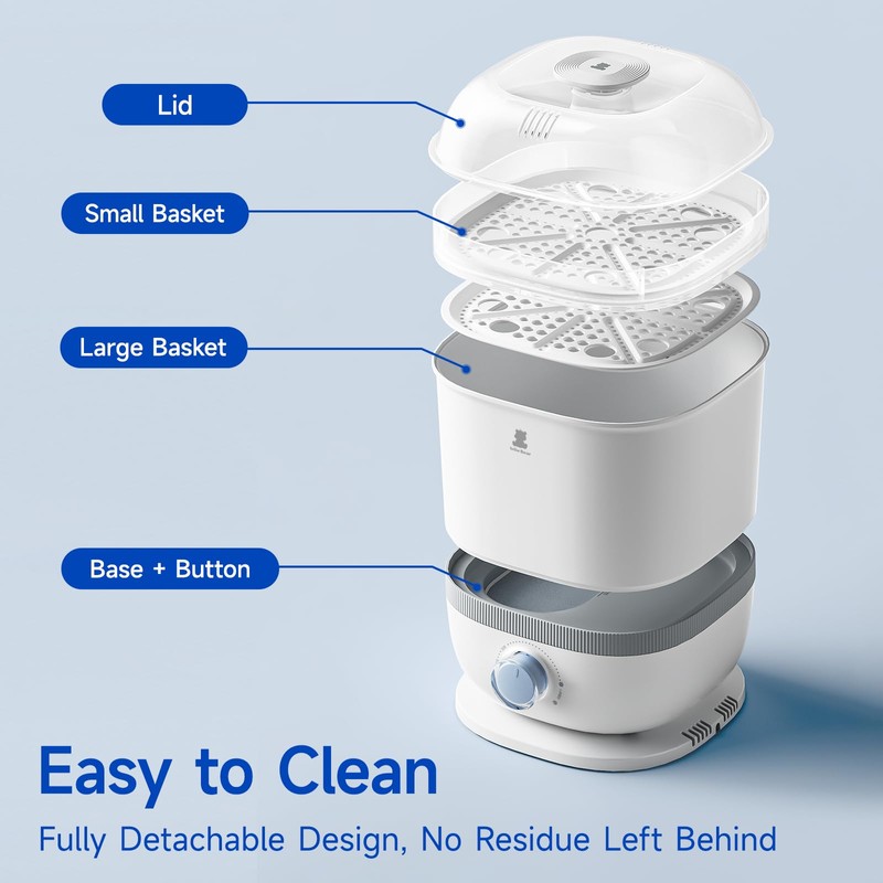 Snow Bear Baby Bottle Sterilizer and Dryer, 6-in-1 Electric Steam