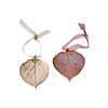 Aspen Leaf Ornaments, Set of 2 - One Copper Dipped,