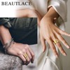 beautlace Letter K Rings Adjustable 18K Gold Plated Initial K