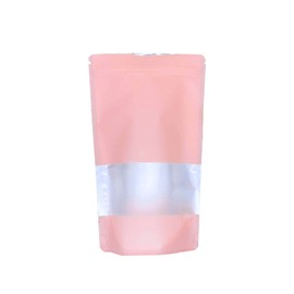 56 Pcs Stand Up Clear Silver Bags Grip Seal Wrap Smell Proof Bags Reusable Packing Pouches for Storing, Cookie, Snack Tea