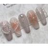 Magnetic Ribbon Cheek Nail Handmade Nail Tips - Long Square / 자석 리본 치크네일 수제네일팁 - 롱스퀘어