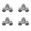 4Pcs Curved Shower Door Rollers,Bathroom Rollers,19mm Door Roller Replacement Part,Shower