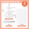 Auysbytdd 6 Pieces Cupcake Stand Set with 2 x Large