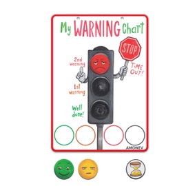 Traffic light Magnetic Warning Chart great for children and any child with Speech Delay Non Verbal Children with Autism or Special Needs