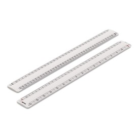 Rulex 30cm 12 inch Flat Oval Metric Scale Ruler 1:1 1:100 1:5 1:50/1:20 1:200 1:1250 1:2500 - UK manufactured