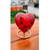 Red Designer Cremation Urn for Ashes Keepsake Heart Urn with