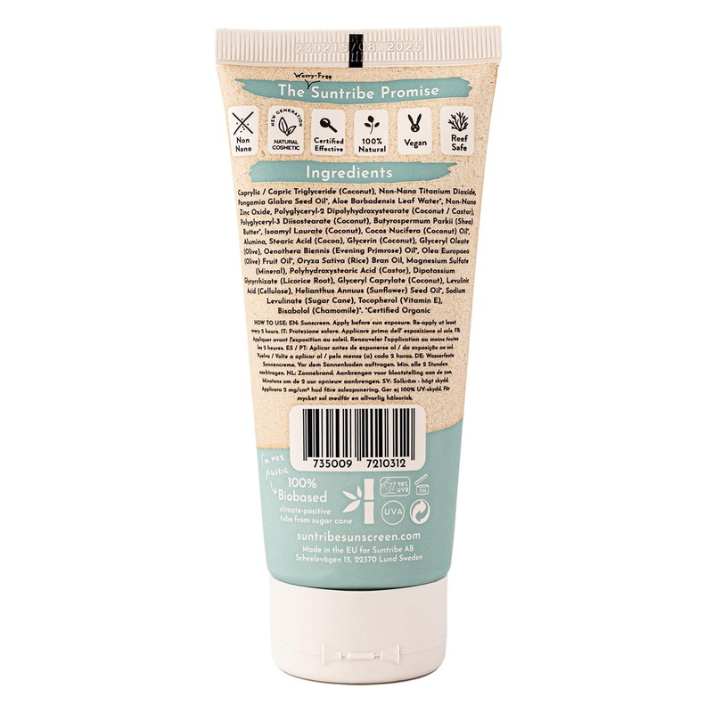 Suntribe Natural Mineral Organic Sun Cream Sport SPF 50/100 ml,