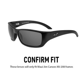 IKON LENSES Polarized Replacement Lenses For Maui Jim Canoes MJ208 Sunglasses (Brown)
