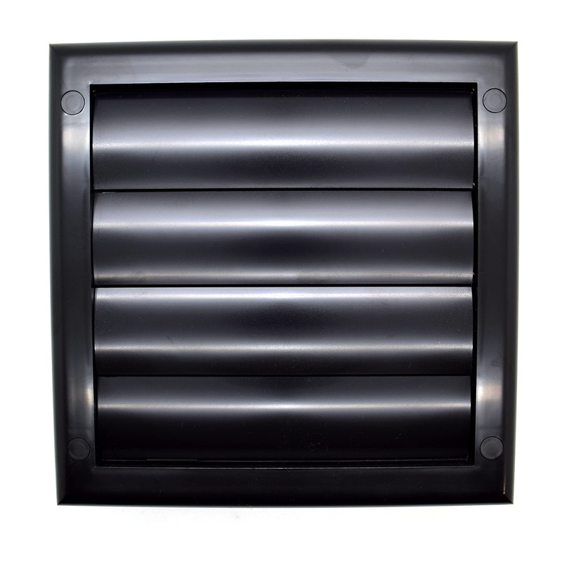 Black Gravity Grille 125 mm / 5 inch External Ducting