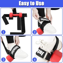 Dumbbell Foot Attachment & Tibialis Trainer Strap for Leg Workouts – Adjustable Ankle Weights Straps for Lifting, Hip Flexors, Hamstring Curls, Leg Extensions, Home Gym Equipment