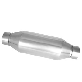 MXA 2 1/4 Exhaust Muffler, 2.25 Muffler, Universal Resonator, Stainless Steel Straight Through 2.25 inch Exhaust Resonator (2.25"x4"x13")