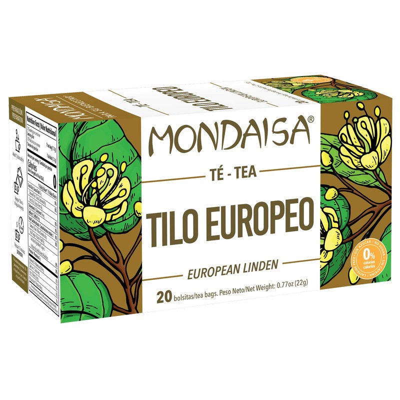 MONDAISA - Linden Flower Tea, 20 Tea Bags (Pack of