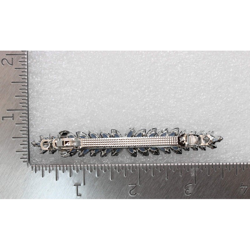 Faship Gorgeous Lavender CZ Crystal floral Hair Barrette Clip
