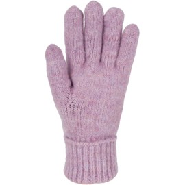 styleBREAKER Women's Knitted Gloves with Cable Knit Pattern, Warm Winter Finger Gloves, Versatile Colours 09010051, Lilac mottled