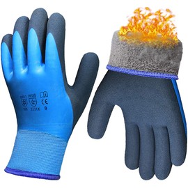 SupremeTTF Thermal Work Safety Glove, Cold Resistance, Fleece Lining, Fully Latex Rubber Coated For Water Proof, Soft/Anti-Slip Palm For Grip (Size XL/10) - Pack of 1 Pairs