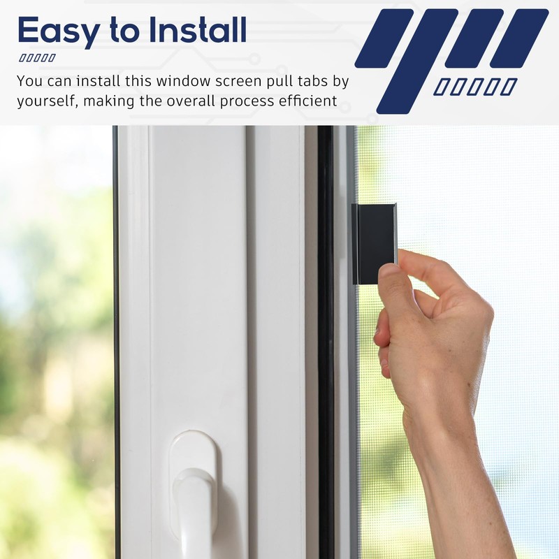 Yaocom 40 Pcs Window Screen Pull Tabs Window Screen Spline