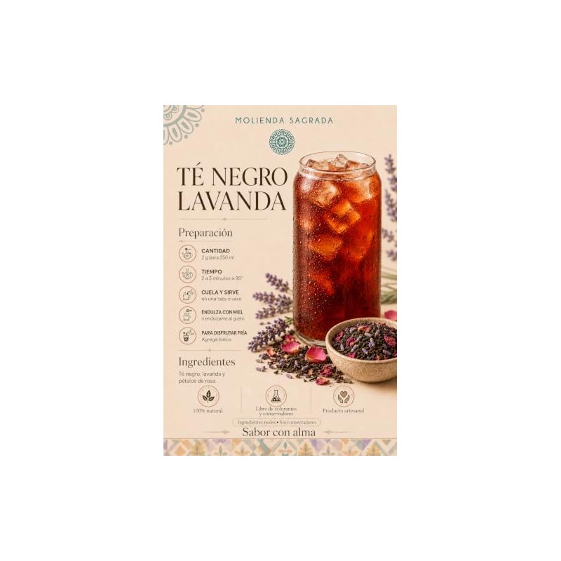 Molienda Sagrada Té Negro Lavanda/Infusión de Té Negro y Lavanda