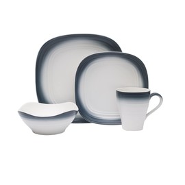 Mikasa Swirl 4-Piece Place Setting, Service For 1, Blue