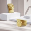 HIEMEY Privacy Gold Door Knob Interior, Satin Brass Door Knobs