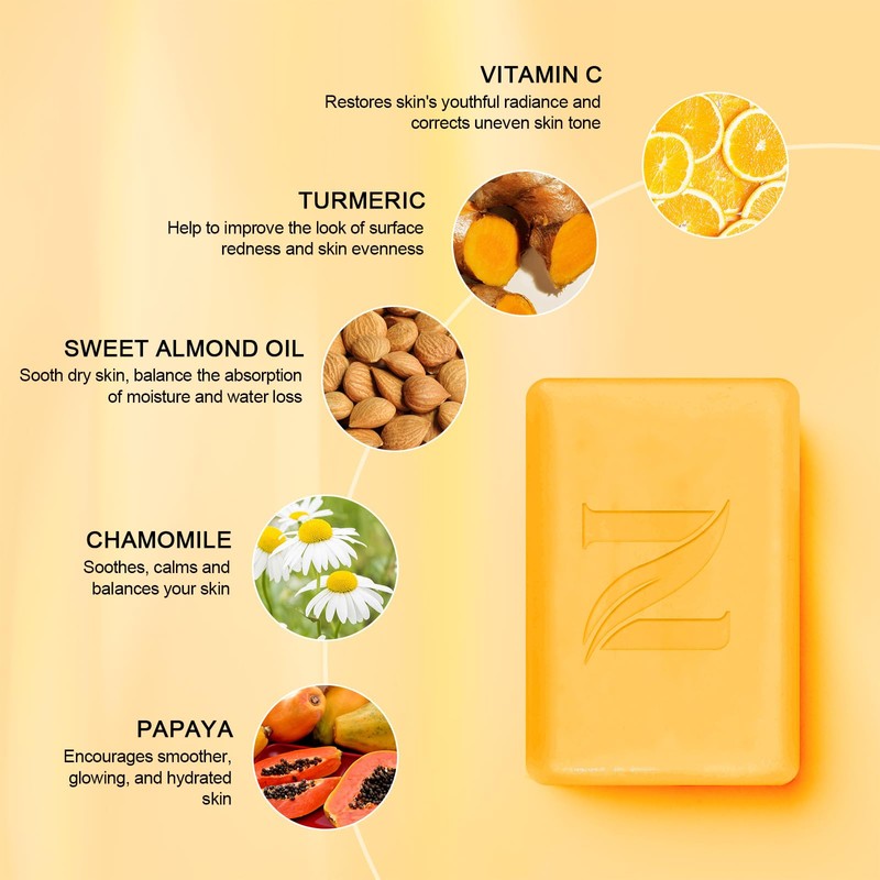 Neutriherbs Turmeric Soap for Face Body (5.29 oz.1 Bar), Brightening