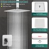Heyalan Shower Faucet Set Square Stainless Steel Bathroom Rainfall Shower