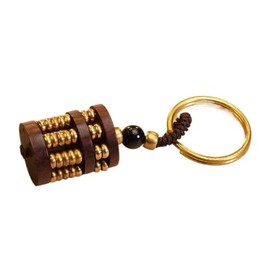 zaoalife Bag Pendant Sandalwood Rotatable Retro Series Wooden Keychain Charms Brown Rope Car Keychain Car