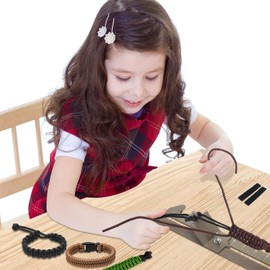 Catcan 2 in 1 Paracord Bracelet Jig, Paracord Jigs and Tools, Adjustable Length DIY Craft Bracelet Making Kit 4" to 13" with Free Cord and Buckles