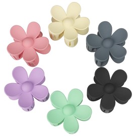 6 PCS Hair Claw Clips Cute Flower Hair Clip Matte Jaw Clips for Women Girls Non Slip Strong Hold Daisy Clip Barrettes Clamps Headwear Accessories for Thin Hair