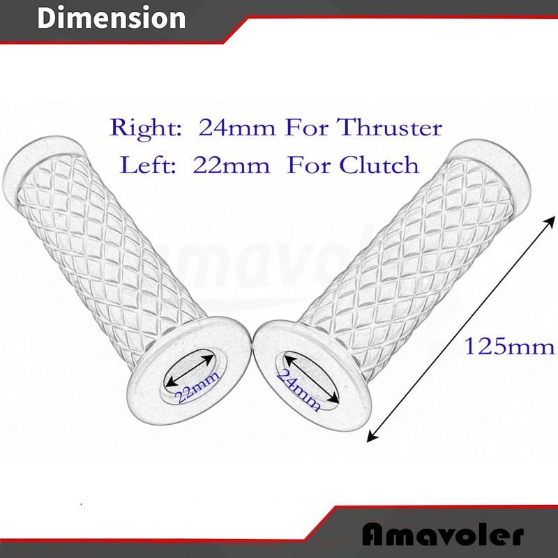 amavoler Motorcycle Handles Grips - Non Slip Rubber Motorcycle Grips