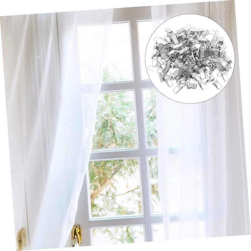 Operitacx 100pcs Clips and Hooks Heavy Duty Drapery Holdbacks for
