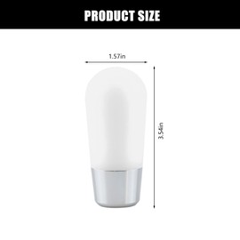 FALVFUN Car Shifter Knob, Aluminum Alloy Auto Gear Lever Stick Shifter Handle with 3 Adapters M8 M10 M12, Vehicle Automatic Manual Transmission Shift Knob Replacement, Universal Fit (White/Silver)