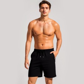 LEU LEU Short Playa Hombre, Shorts Derportivo para Playa Natación Piscina Correr Secado Rápido con Forro, Short Traje de Baño Hombre Bañadores, Shorts y Bermudas de Natación (X-Grande, A46)