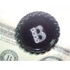 Golf Design " B " Alpha Initial Bling Black Bottle