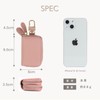 YuHaru Women's Smart Key Case, Genuine Leather, 2 Rooms, Car