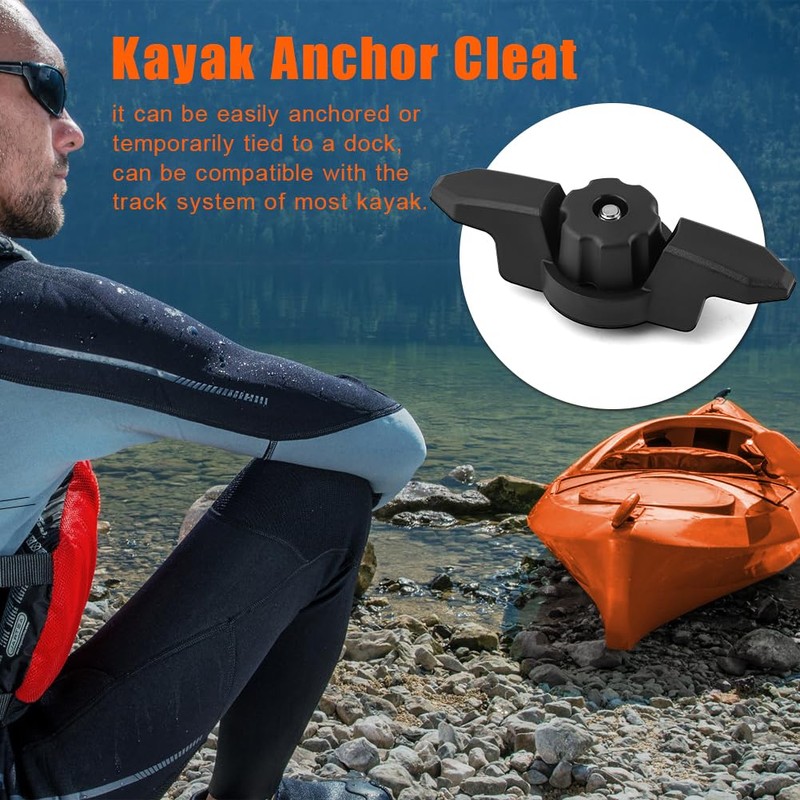 NOWHYX Kayak Anchor Cleat, 2Pcs Line Cleat for Kayak Track