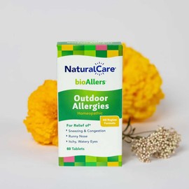 NaturalCare Outdoor Allergies Homeopathic Tablets by bioAllers, 60ct | May Provide Support Through Sinus Congestion, Sneezing & Runny Nose, Itchy, Watery Eyes