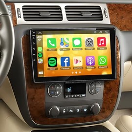 4+64 Android 13 Car Stereo for Chevy Silverado Suburban Tahoe GMC Sierra Yukon, 10" IPS Touch Screen Car Radio Build-in GPS Wireless CarPlay/Wired Android Auto, Backup Camera/DSP/SWC085