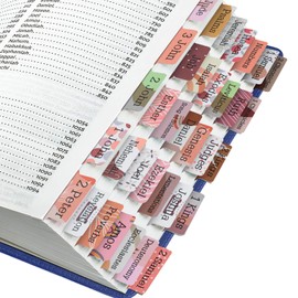 Bible Tabs, Boho Theme Laminated Bible Tabs for Women & Men, 75 Tabs, Bible Tabs for Study Bible, Large Print Easy to Read and Apply Tabs for All Ages