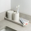 JO LAVIE White Toothbrush Holder for Bathrooms – Modern Resin