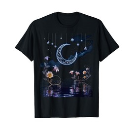 moon sun goblincore moth & butterfly moonphase floral T-Shirt