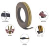 Rubber Seal 2 x 3 m for D Profiles, Brown