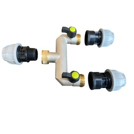 Mdpe Water Supply Pipe Compression Fittings with Metal Manifold/Splitter,Available for 20mm Or 25mm Pipe (20mm Straight)