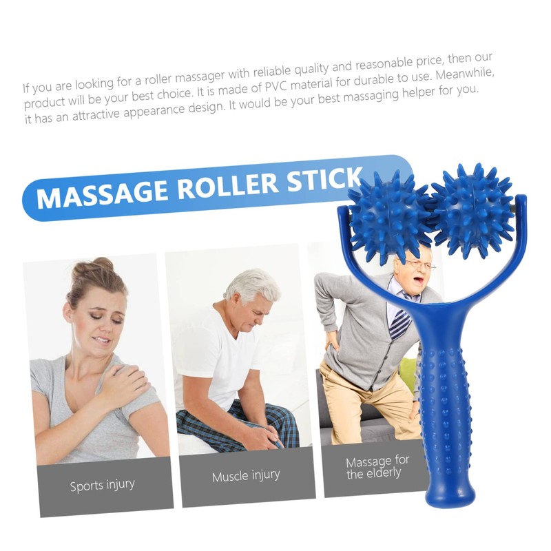 Gatuida 3pcs Ergonomic Handhold Massage Roller Stick Portable for Back