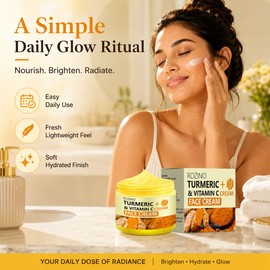 Turmeric Vitamin C Face Cream for Daily Skincare – Lightweight Hydration for Soft, Smooth, Fresh-Looking Skin