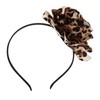 BESPORTBLE Leopard Print Flower Headband for Women Stylish Floral Hair